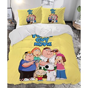 Family Guy Temalı Baskılı Çift Kişilik Nevresim Takımı