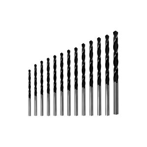 Metal Delme Hss Matkap Ucu Seti 13 'lü Paket Çelik Metal Alüminyum Delici Uç 1.5 - 6.5 Mm Arası Çap