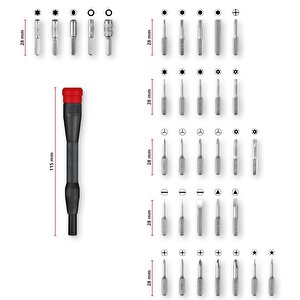 33 Parça Hassas Bits Ve Elektronik Onarım Seti - 49115010