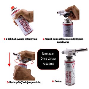 Taşınabilir Kamp Ocağı Portatif Tek Gözlü (10 Adet) Gaz Kartuşlu Tüp Uyumlu Bağlantı Piknik Ocak
