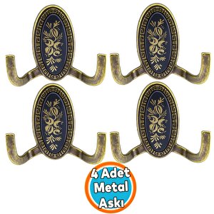 Duvar Vestiyer Askısı Metal Dolap Elbise Havlu Askılığı Antik Sarı Askı askılık 4 Adet