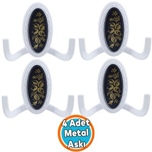 Duvar Vestiyer Askısı Metal Dolap Elbise Havlu Askılığı Beyaz Siyah Askı askılık 4 Adet