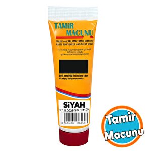 Tamir Macunu Ahşap Parke Siyah Mobilya Dolgu Çatlak Çizik Giderici 200 Gr Kullanıma Hazır Macun