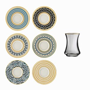 1453 Şangay Gold 12 Parça 6 Kişilik Çay Seti 110 Ml Ar210363