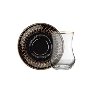 1898 Davinci Siyah 12 Parça 6 Kişilik Çay Seti 150 Ml Ar212442