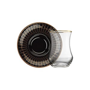Sandro Moreno 1898 Davinci Siyah 12 Parça 6 Kişilik Çay Seti 150 Ml Ar212442