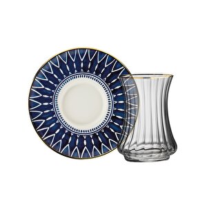 1453 Deep Blue Optik 12 Parça 6 Kişilik Çay Seti 110 Ml Ar263624