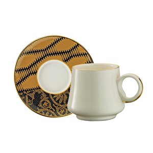 1453 Kariye Double Yüzük Gold 12 Parça 6 Kişilik Kahve Fincan Takımı 120 Ml Ar211377