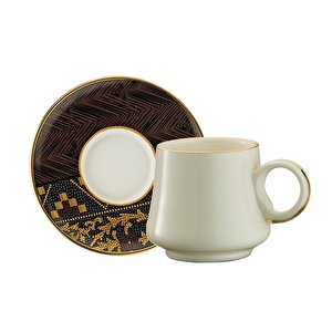 1453 Kariye Double Yüzük Gold 12 Parça 6 Kişilik Kahve Fincan Takımı 120 Ml Ar211377