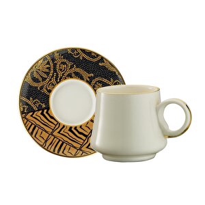 Sandro Moreno 1453 Kariye Double Yüzük Gold 12 Parça 6 Kişilik Kahve Fincan Takımı 120 Ml Ar211377