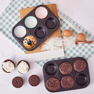 Gardenia 6lı Muffin Kek Kalıbı Kağıtlı 27x18,5 Cm 06689907