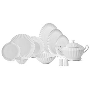 Aryıldız Sintra Platin 60 Parça 12 Kişilik Yemek Takımı