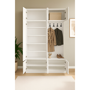 Si̇nem Portmanto Kapaklı, Raflı, Askılı Vestiyer