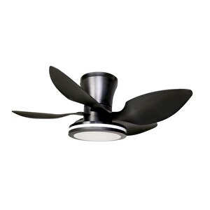 Vanti 30w 28" Inç 5 Kanatlı Siyah 3 Renk Kumandalı Ledli Dekoratif Tavan Vantilatörü Kcf303