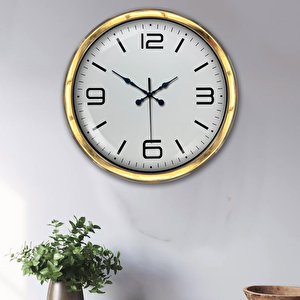 Metal Gold Modern Duvar Saati
