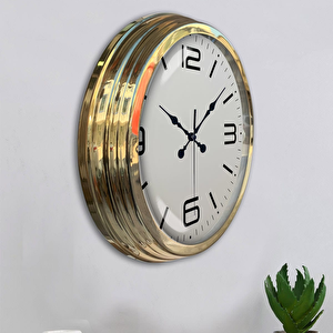Metal Gold Modern Duvar Saati