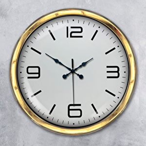 Metal Gold Modern Duvar Saati