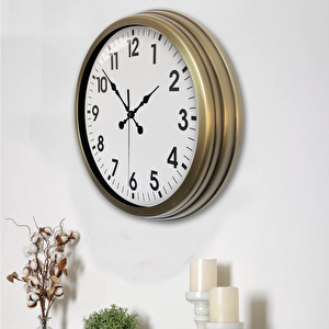 Eskitme Metal Standart Duvar Saati