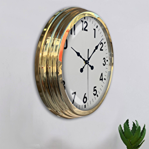 Metal Gold Standart Duvar Saati