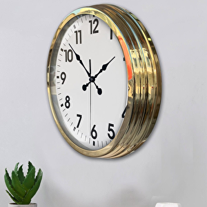 Metal Gold Standart Duvar Saati