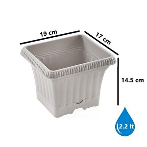 So-ob00 Dekoratif Ova Balkon Saksı 2.2 Litre No 0 Kirli Beyaz