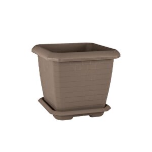 So-hk03 Hisar Kare Tabaklı Saksı 25.5 Litre No 3 Moka 8175