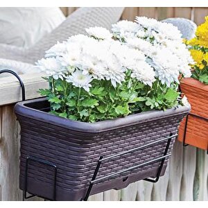So-hb01a Askılı Hasır Desen Balkon Saksı 6.5 Litre No 1 Antrasit