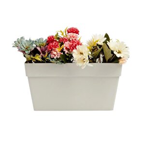 So-yb01a Dekoratif Askılı Yalı Balkon Saksı 6.5 Litre No 1 Kirli Beyaz
