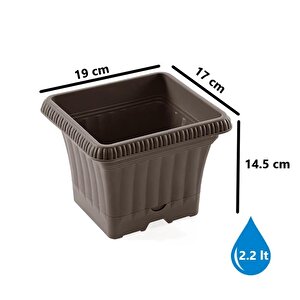 So-ob00 Dekoratif Ova Balkon Saksı 2.2 Litre No 0 Moka 8175