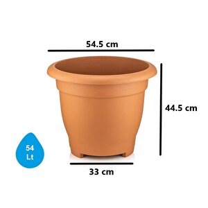 So-vhs8 Dekoratif Vaha Saksı İç Ve Dış Mekan 54 Litre No 8 Kiremit