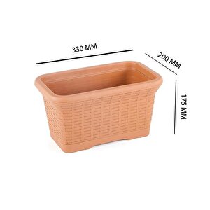 So-hb01a Askılı Hasır Desen Balkon Saksı 6.5 Litre No 1 Kiremit