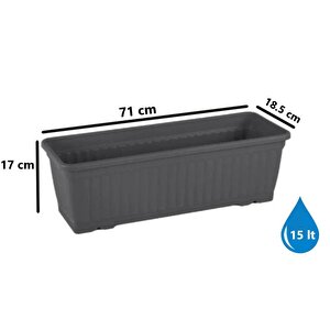 So-kmb3 Kemer Balkon Saksı 15 Litre No 3 Antrasit