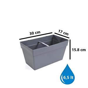 Omnipazar So-yb01a Dekoratif Askılı Yalı Balkon Saksı 6.5 Litre No 1