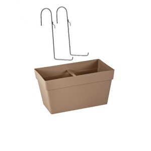So-yb01a Dekoratif Askılı Yalı Balkon Saksı 6.5 Litre No 1 Moka 8175