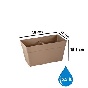 So-yb01a Dekoratif Askılı Yalı Balkon Saksı 6.5 Litre No 1 Moka 8175