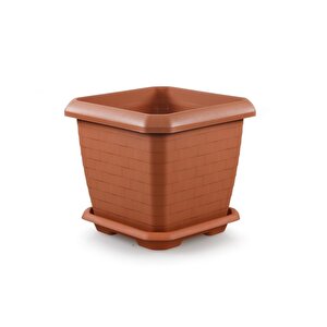Omnipazar So-hk03 Hisar Kare Tabaklı Saksı 25.5 Litre No 3