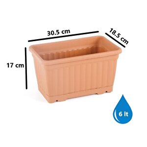 So-kmb Kemer Balkon Saksı 3'lü Set