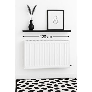 100 Cm Mat Siyah Mdf Petek Üstü Raf Gizli Montaj Ahşap Duvar Rafı