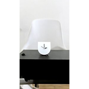 Metal Masa Saati Masa Saati Minimal Masa Saati Dekoratif Masa Saati Mat Beyaz