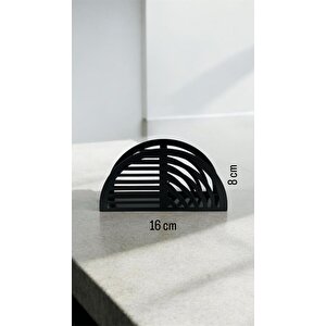 Peçetelik Metal Peçetelik Masaüstü Peçetelik Oval Peçetelik Mat Siyah