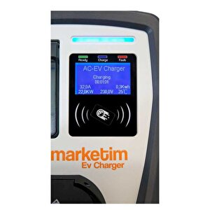 22kw 3 Faz 32a Tip 2 Soketli Elektrikli Araç Şarj İstasyonu Duvar Tipi