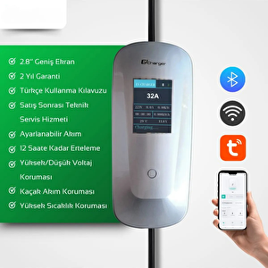 22 Kw Taşınabilir Hızlı Araç Şarj İstasyonu Çanta Ve Dönüştürücü Hediyeli
