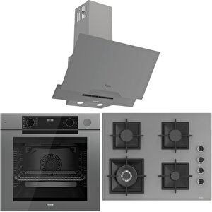 Fryart Artline Steam Qep64cpr - Sc408-wfa - D065-sa 9 Prog. Dijital Turbo Ank. Set - Gri