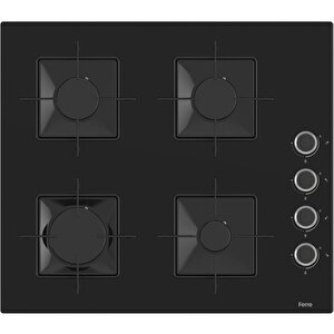 Flowart Qbl63cs-ss205-d077 7 Prog. Dijital Turbo Ankastre Set - Siyah