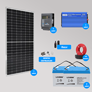 Mini Bağ Evi Ve Karavan Solar Güneş Enerji Sistemi 2500w Depolama