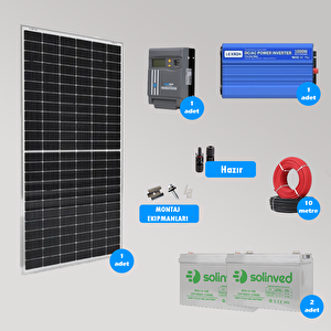 Mini Bağ Evi Ve Karavan Solar Güneş Enerji Sistemi 2500w Depolama