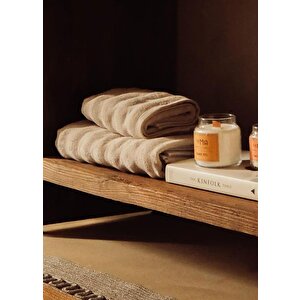 Fine Cotton Bej Banyo Havlusu 140x70 Cm