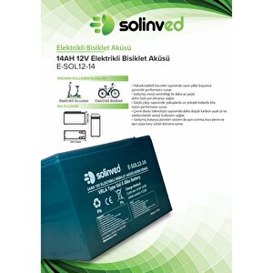 12v 14ah Vrla Tipi Elektrikli Bisiklet Aküsü 2 Yıl Garantili (5 Adet)