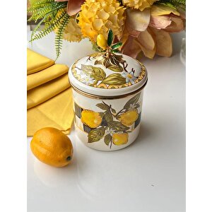 Amarillo Emaye Kavanoz 12 Cm