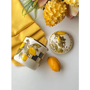 Amarillo Emaye Kavanoz 12 Cm